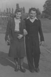 Gisela und Siegfried bei Ausflug in die sächsische Schweiz ca 1950